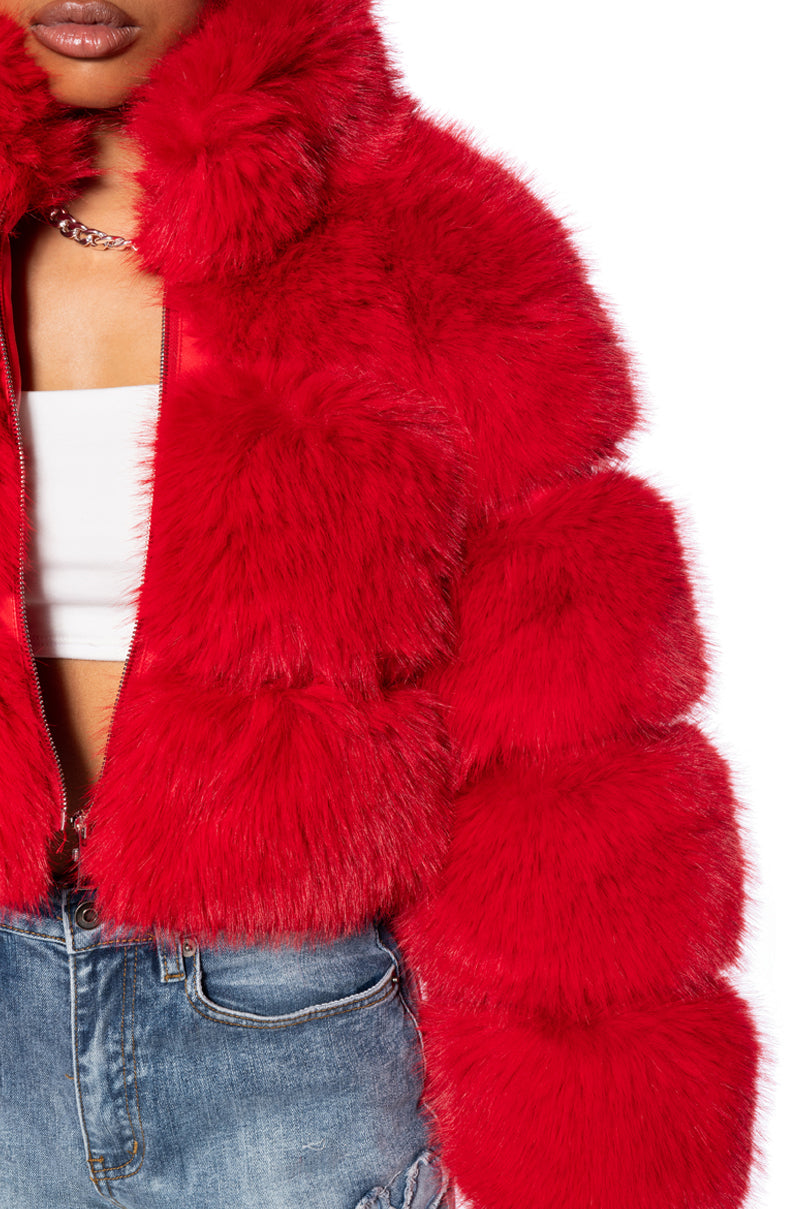 BARBZ FAUX FUR JACKET