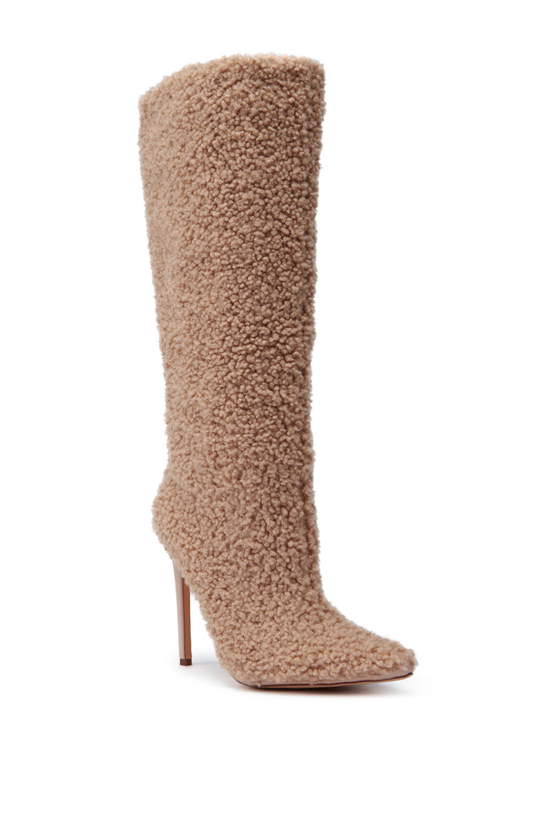 AZALEA WANG PAITYN FUZZY BOOT IN BROWN