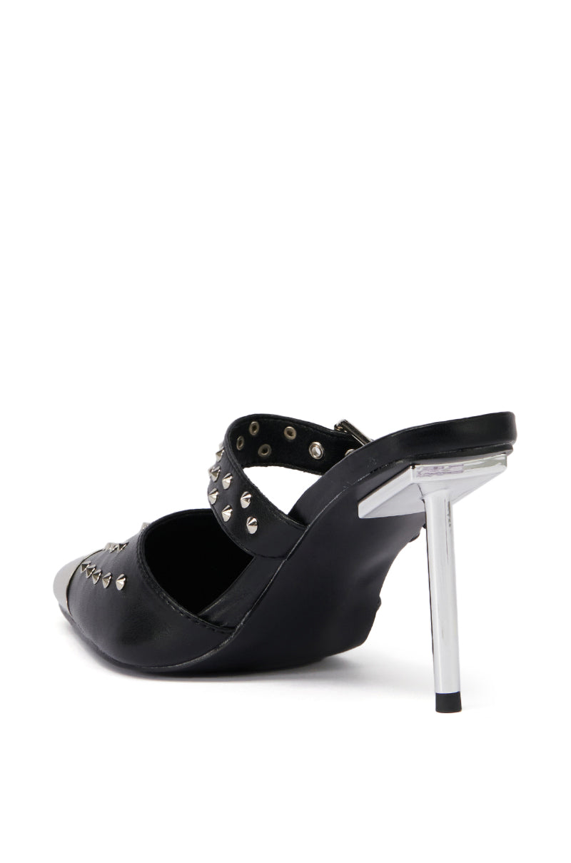 AZALEA WANG SMYTH BLACK STUDDED PUMP