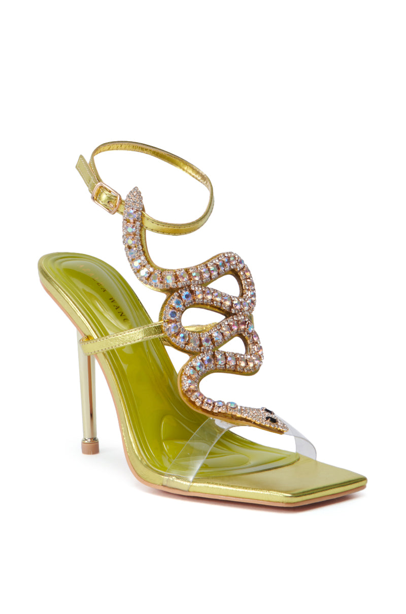 AZALEA WANG COBRA CITRINE STILETTO SANDAL