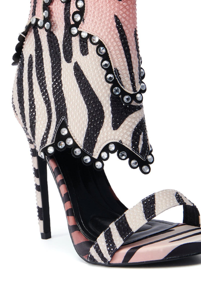 AZALEA WANG RUMMIE TIGER STILETTO SANDAL