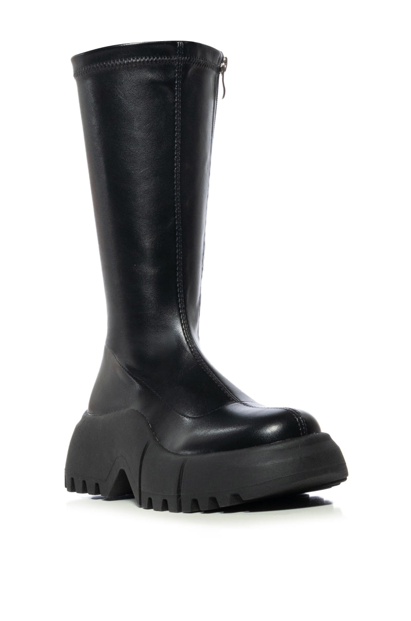 AZALEA WANG SWEETBAY BLACK FUTURISTIC BOOT