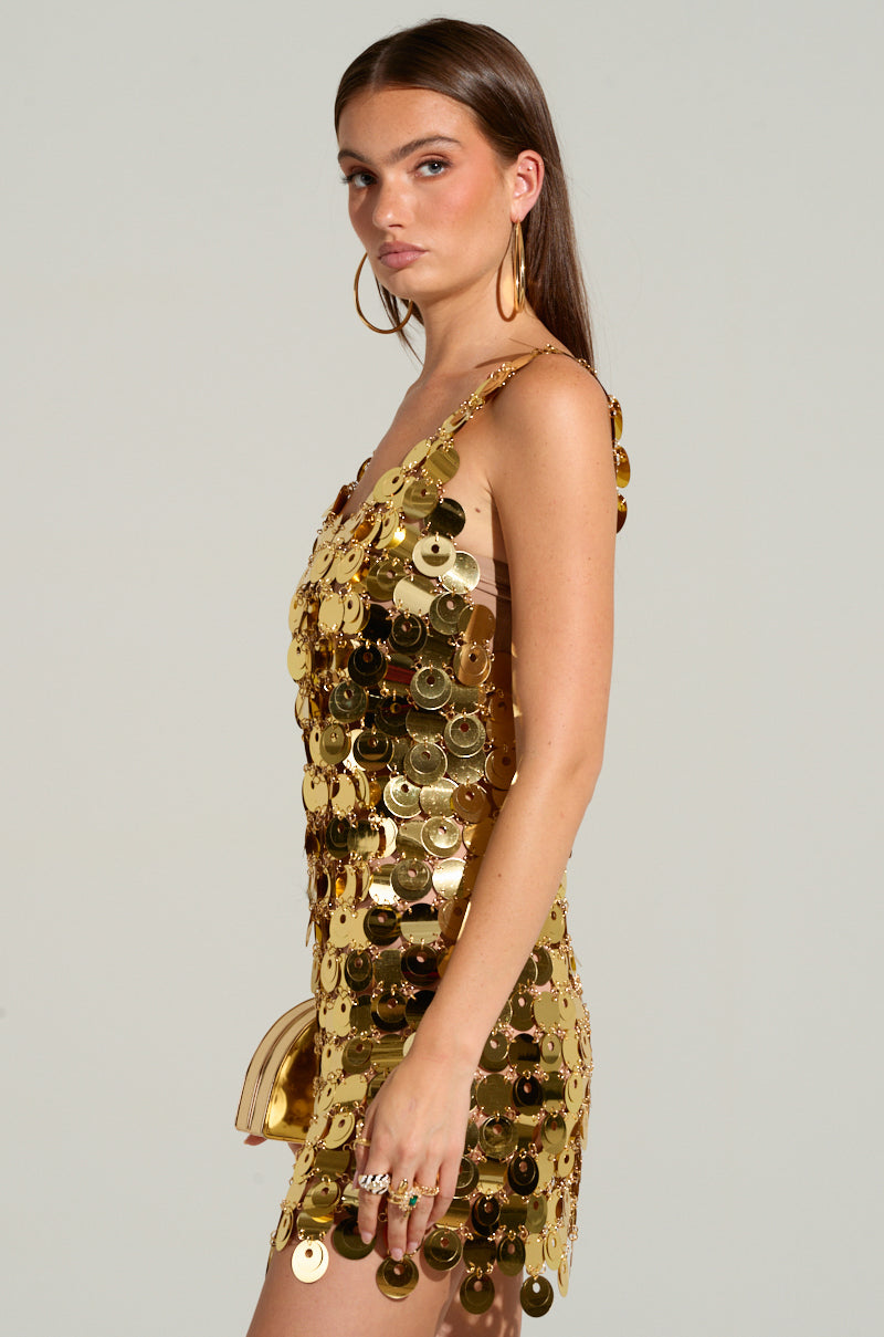 HEART OF GOLD MINI DRESS