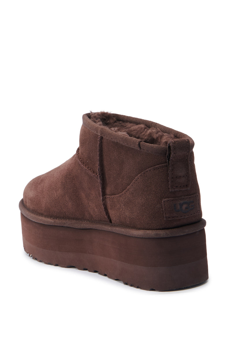 UGG CLASSIC ULTRA MINI PLATFORM IN BROWN