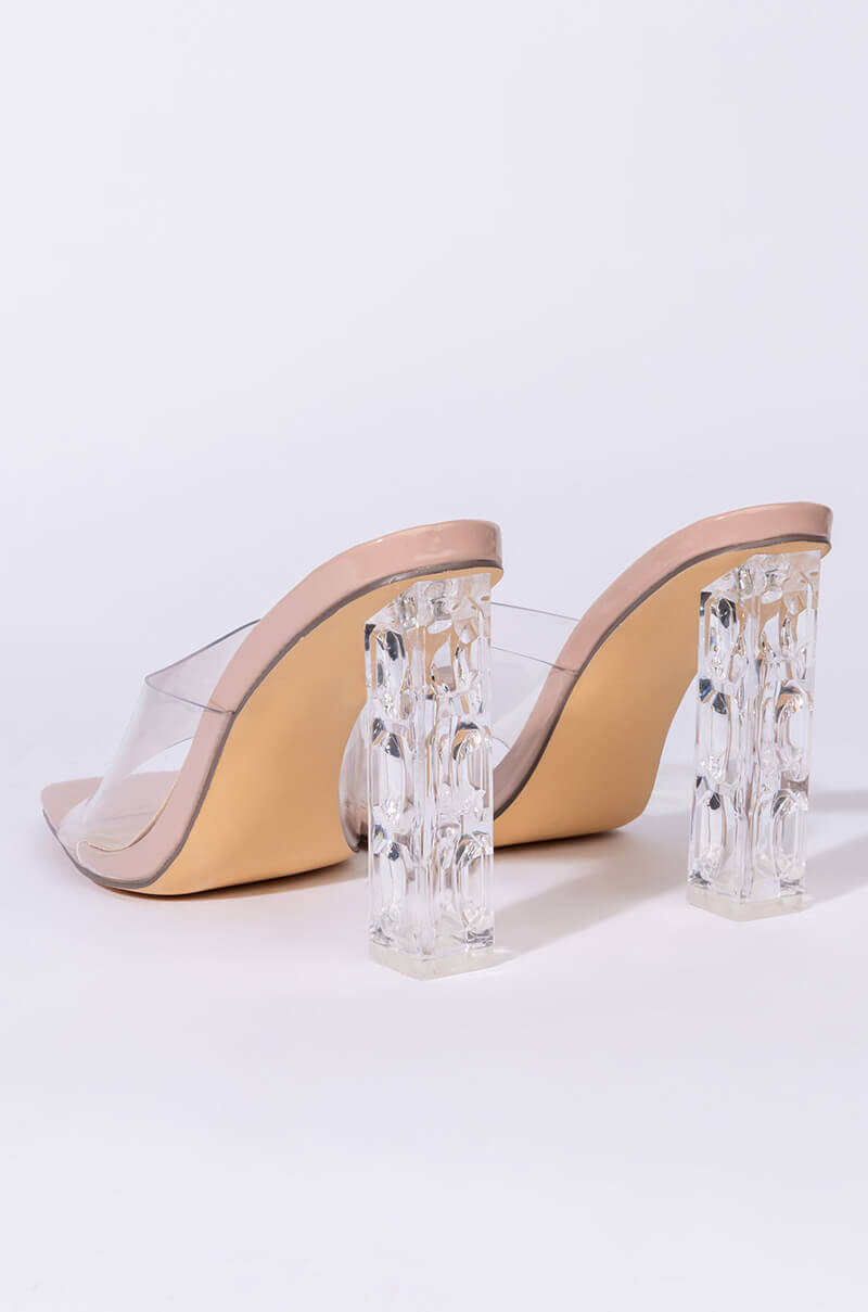 AZALEA WANG SATURDAY NIGHT MOOD CHUNKY SANDAL IN NUDE