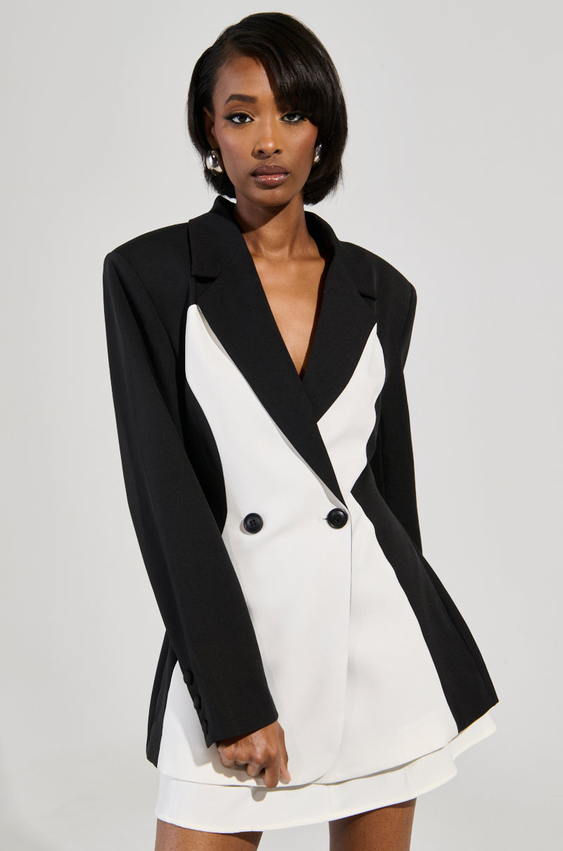 COME THIS WAY COLORBLOCK BLAZER