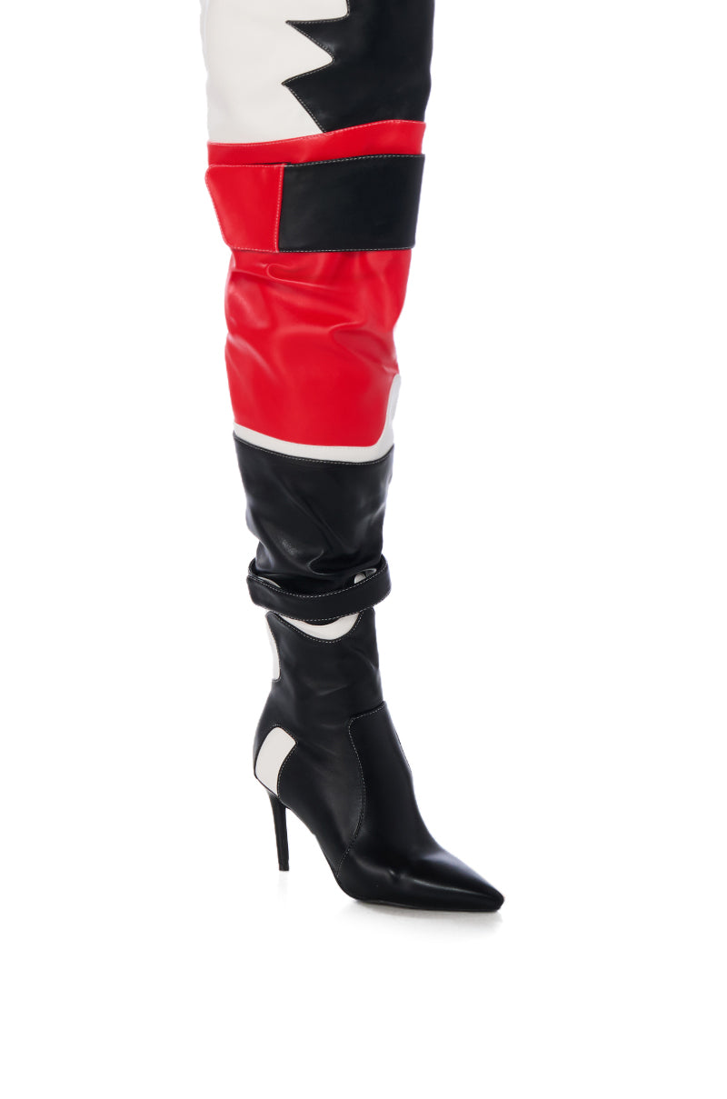 AZALEA WANG SEELEY MULTI THIGH HIGH BOOT