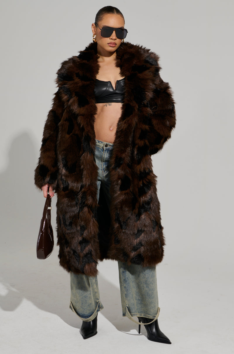 AUSTIN FAUX FUR TRENCH