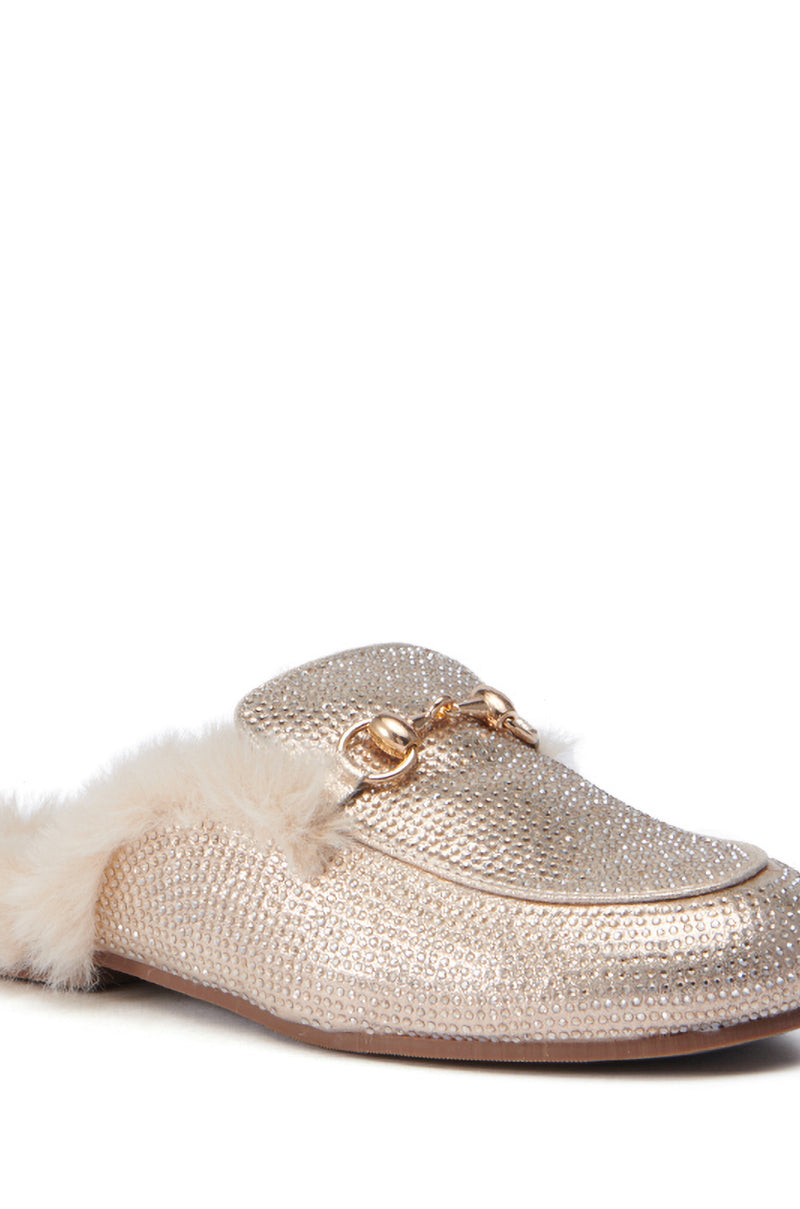 AZALEA WANG TIRAMISU TAN FUR FOOTBED LOAFER