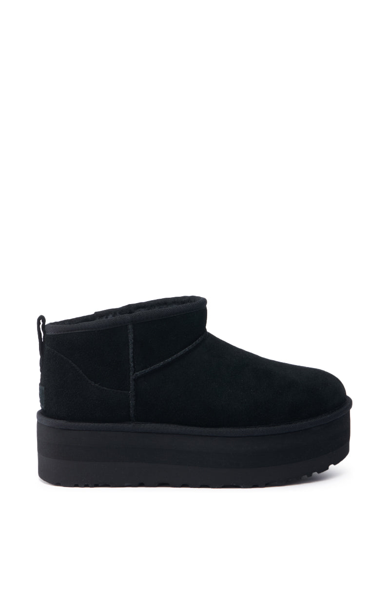 UGG CLASSIC ULTRA MINI PLATFORM IN BLACK