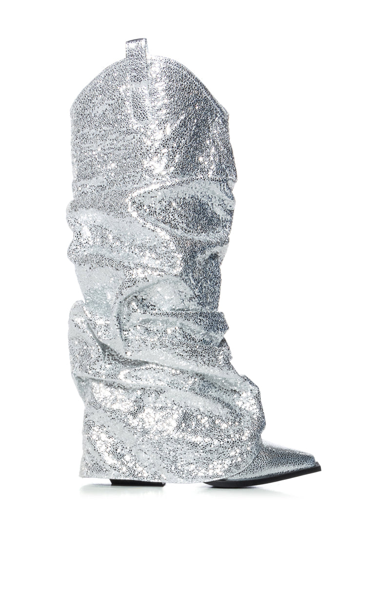 AZALEA WANG SHAWNEE SILVER COWBOY BOOT