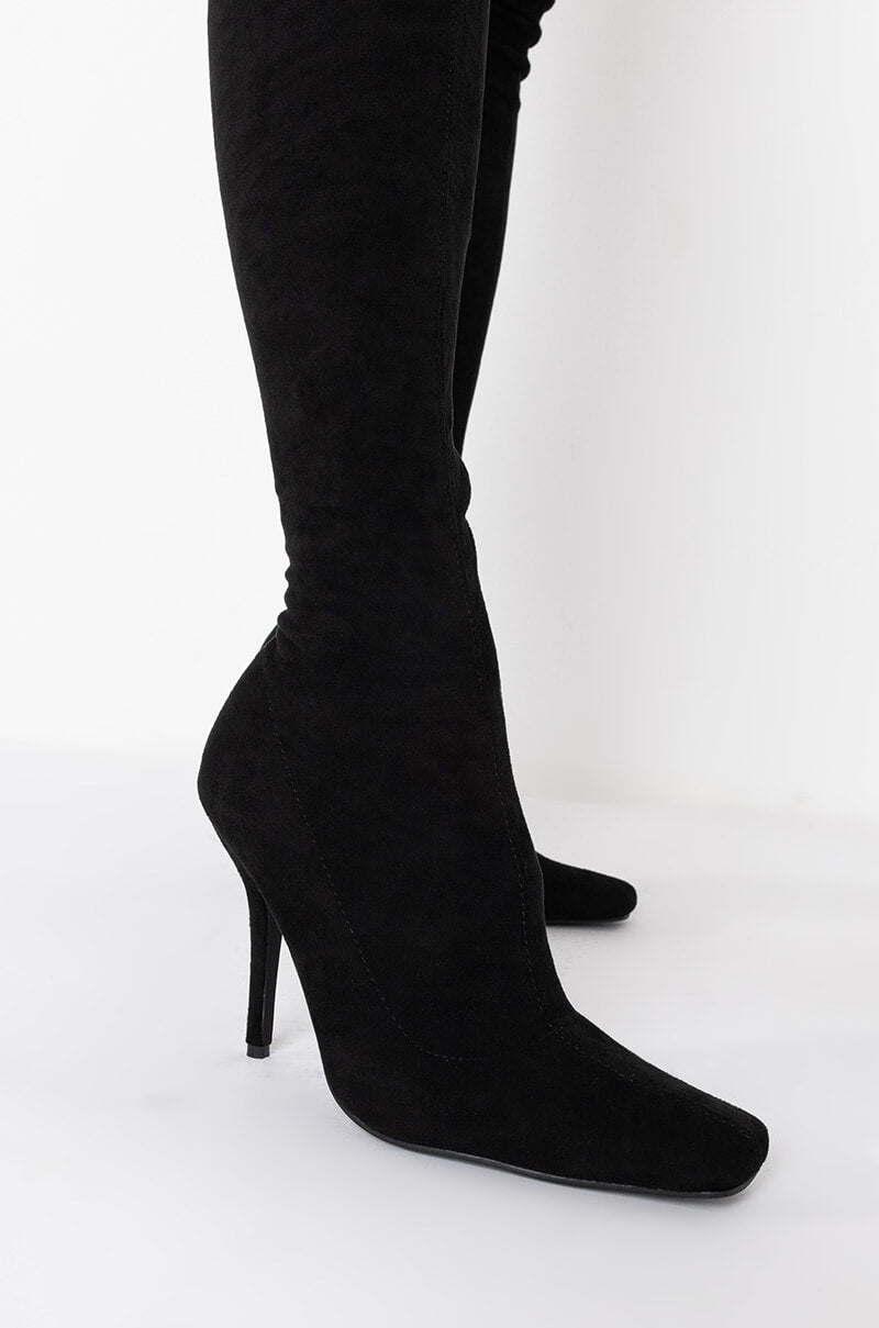 AZALEA WANG FRIDAY NIGHT STILETTO BOOT IN BLACK