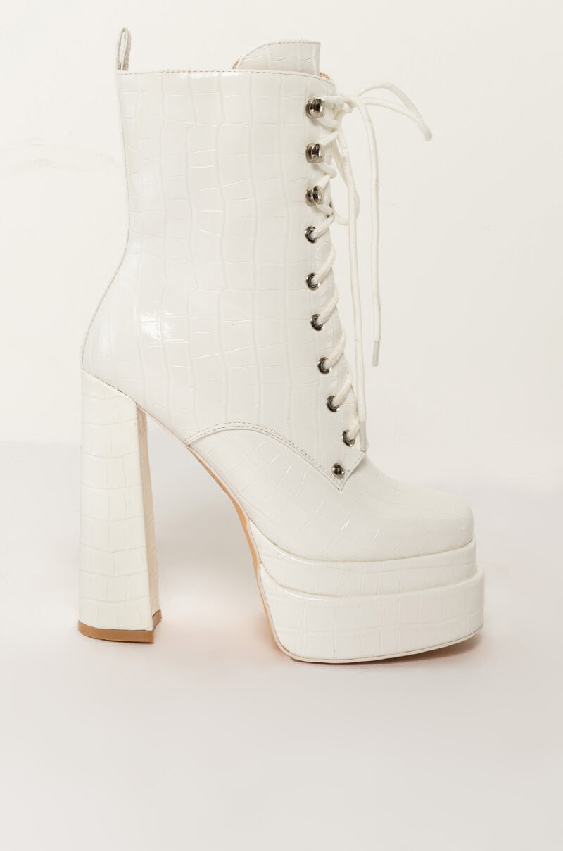 AZALEA WANG BREAK IT TO ME CHUNKY BOOTIE IN WHITE