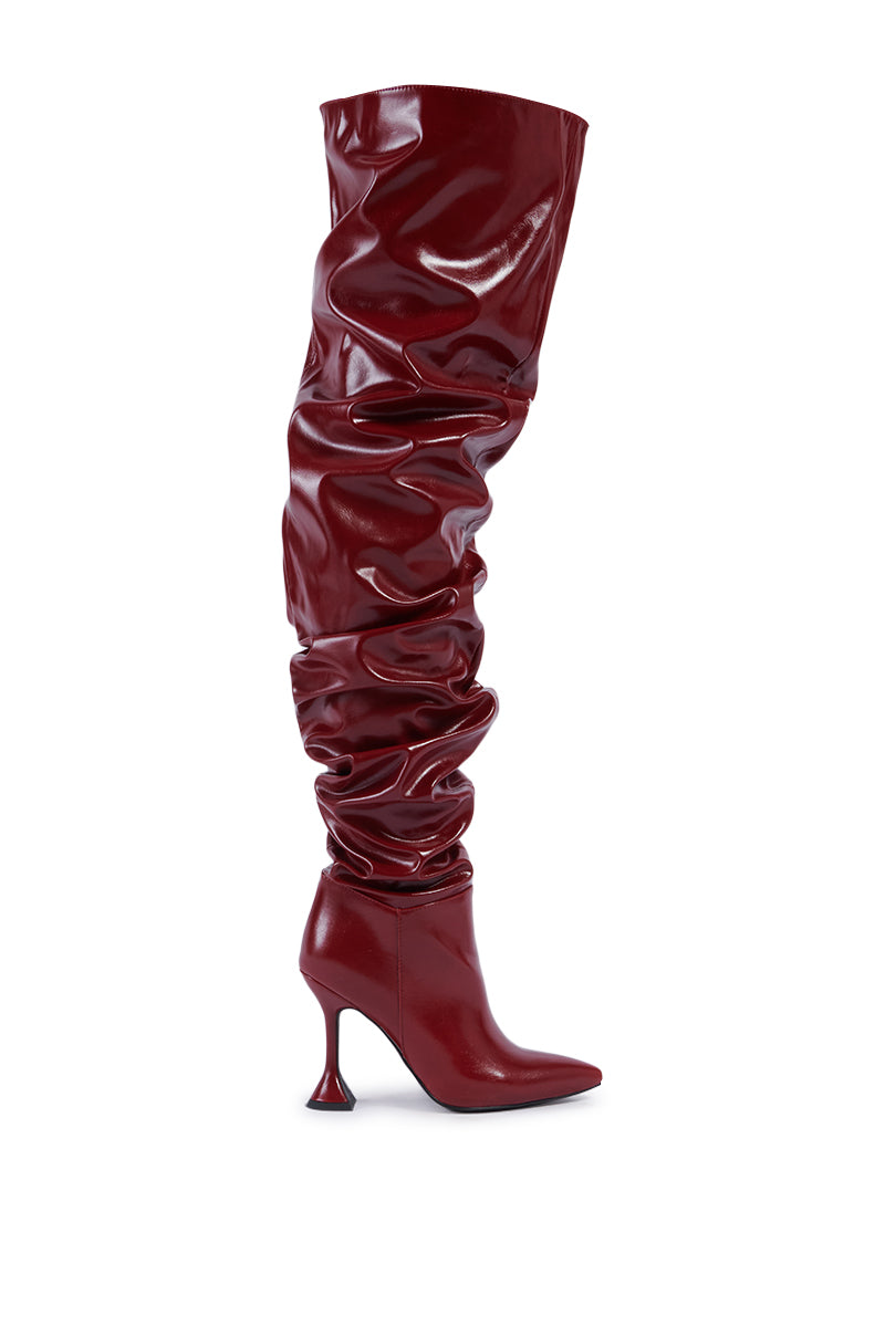 AZALEA WANG STEPHAN BURGUNDY BOOT