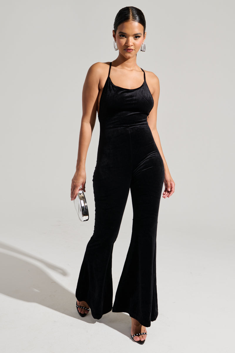 HEY GIRL HEY VELVET JUMPSUIT