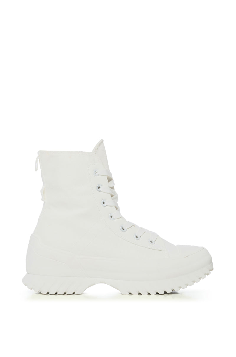 AZALEA WANG CUMULUS WHITE HIGH TOP SNEAKER