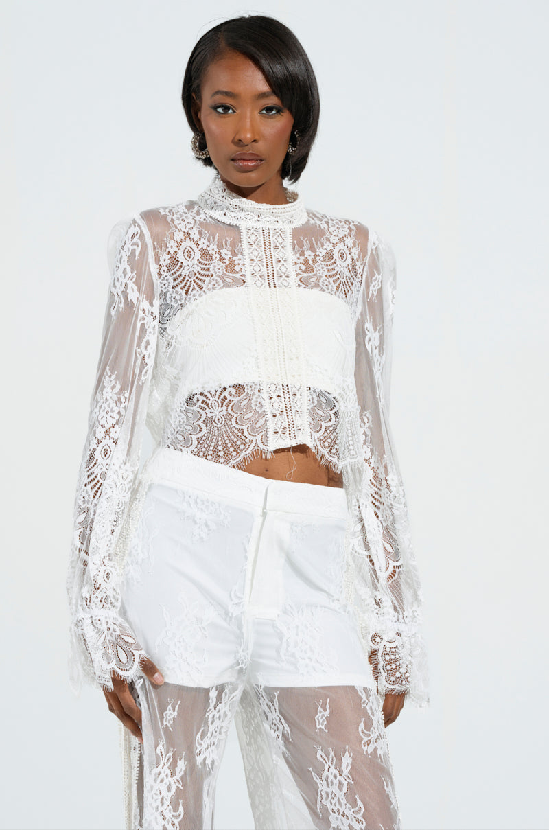 MISS ME YET LACE BLOUSE