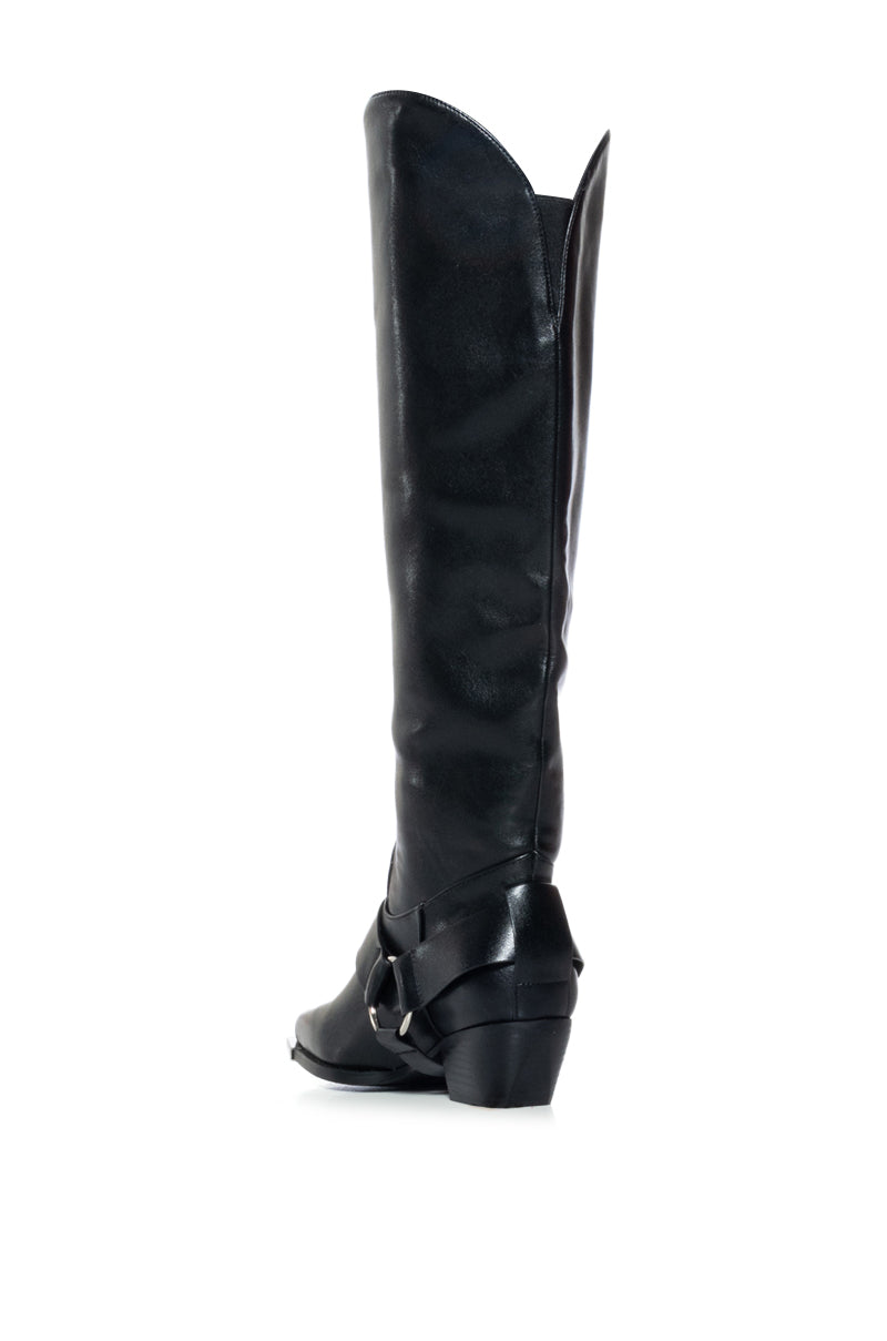 AZALEA WANG LINCOLN PARK BLACK WESTERN BOOT