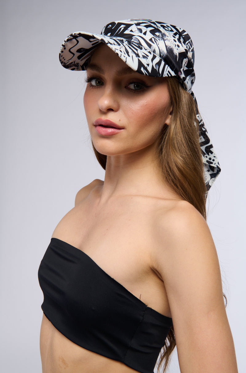 TOO CHIC TIE BACK HAT