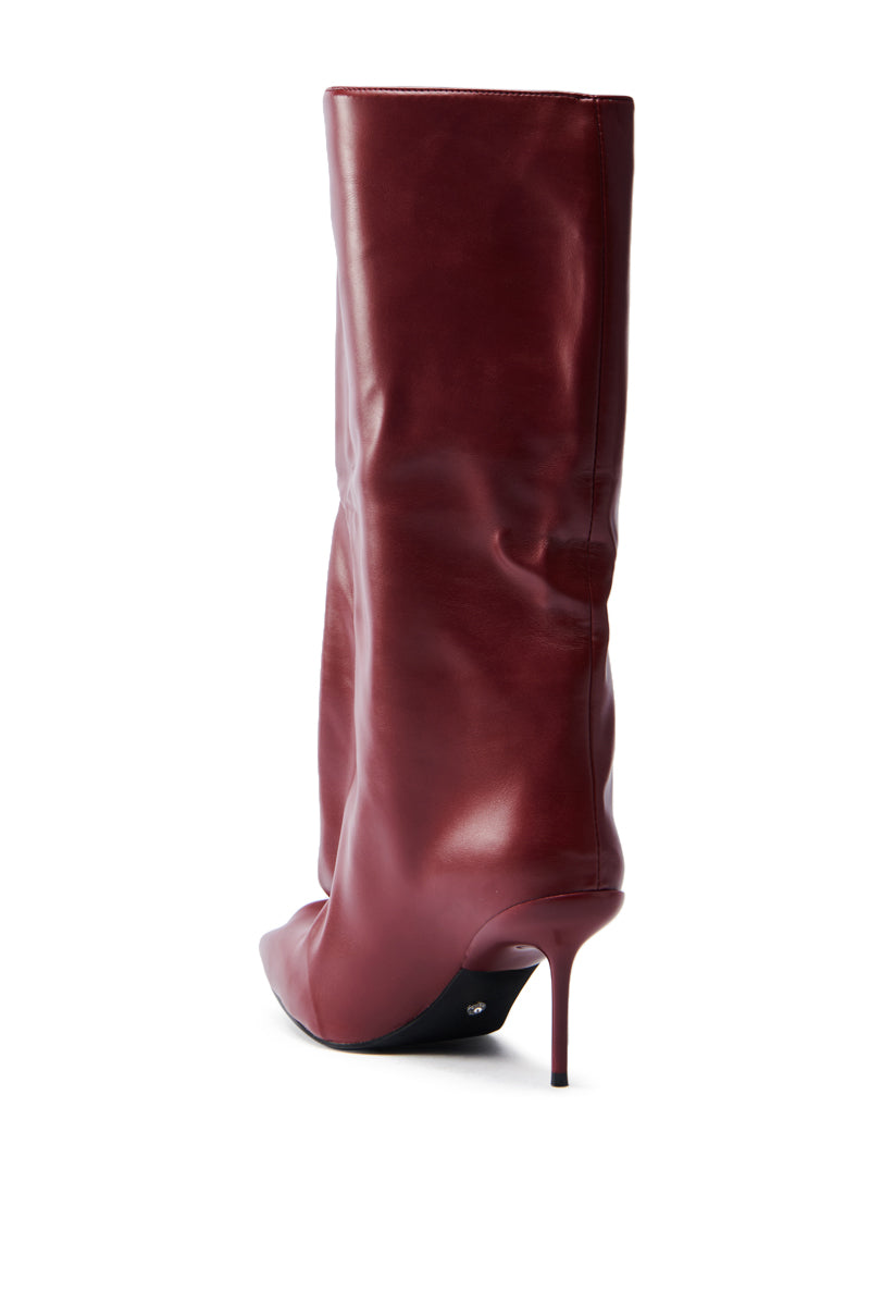 AZALEA WANG COUTURECRAZY BURGUNDY BOOT