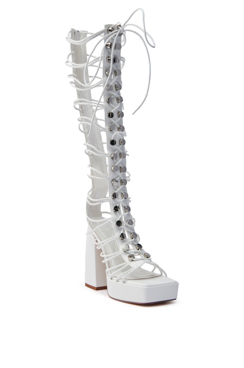 AZALEA WANG HUYEN WHITE GLADIATOR SANDAL