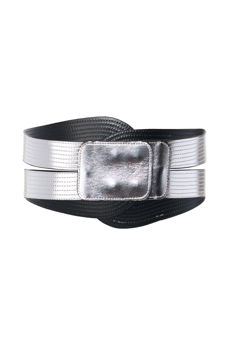 WRAPPED UP METALLIC BELT