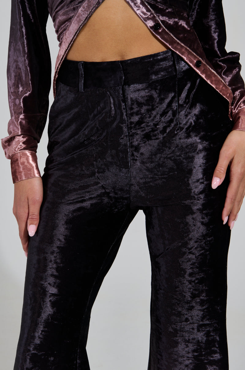 NEVER SWITCH UP OMBRE FLARE LEG PANT IN BLACK