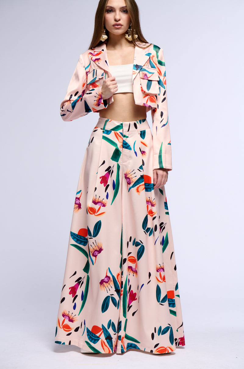 CANDY RAIN SATIN WIDE LEG PANT