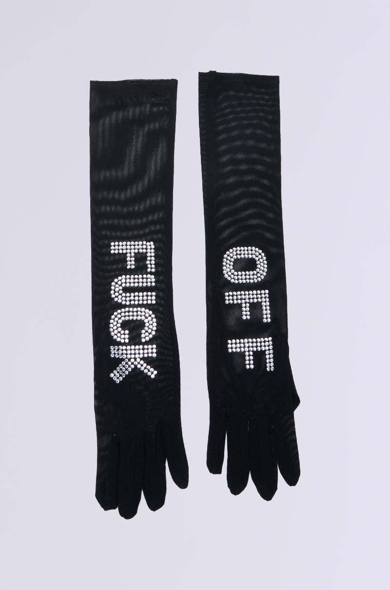 YOU GET THE MESSAGE MESH GLOVES