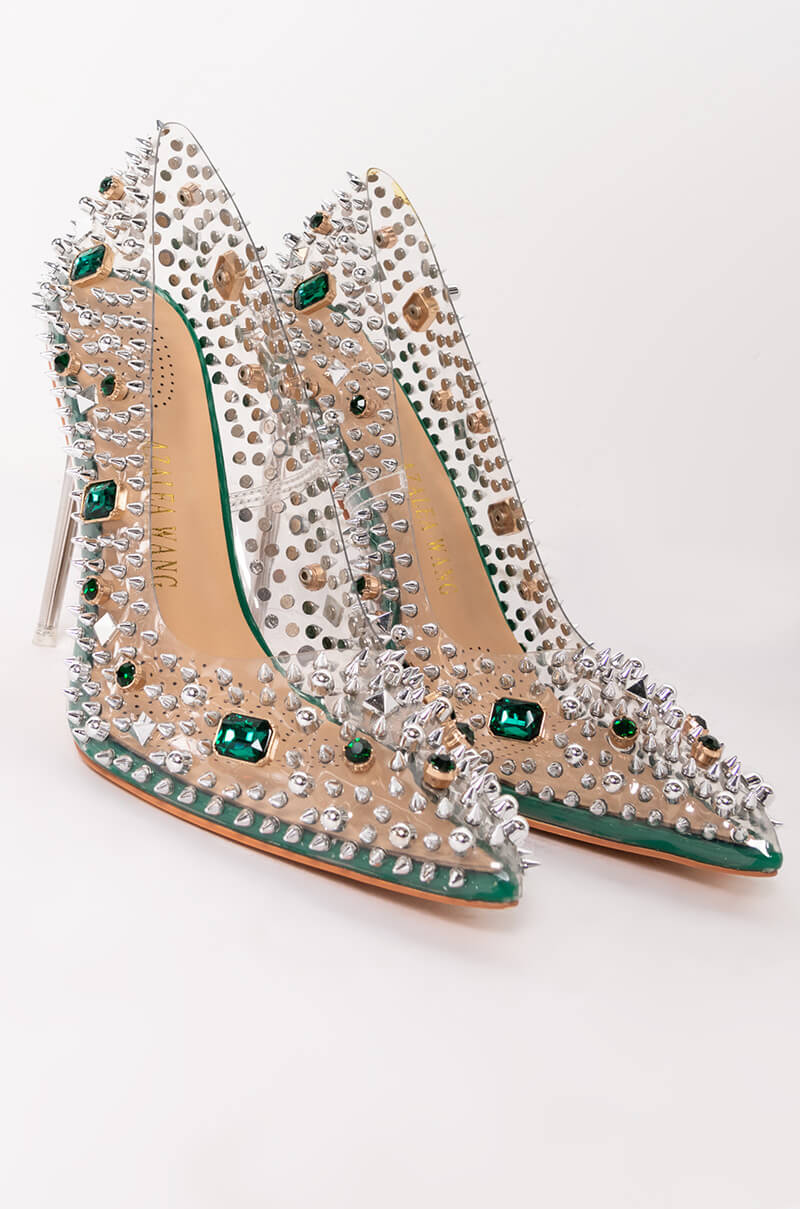 AZALEA WANG ADD A LITTLE SPICE STILETTO PUMP IN GREEN