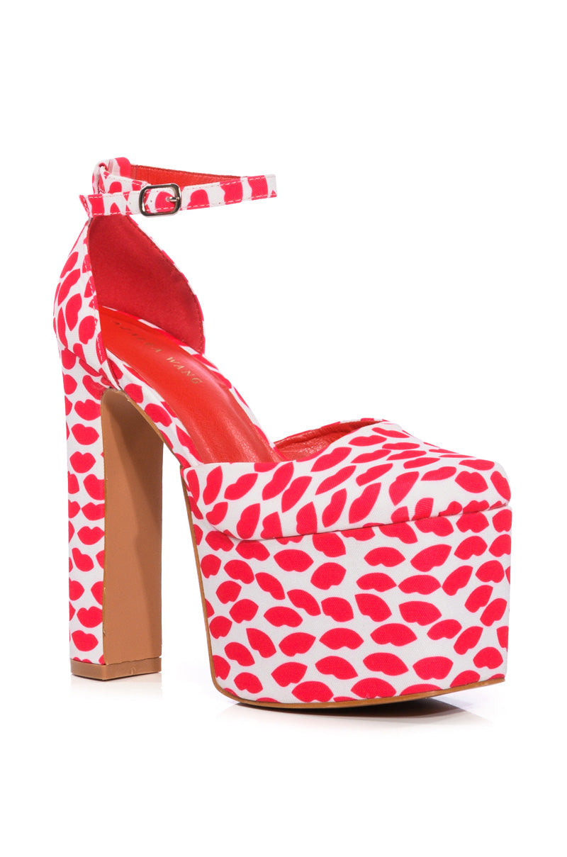 AZALEA WANG PRISCILLA PRINTED PLATFORM PUMP