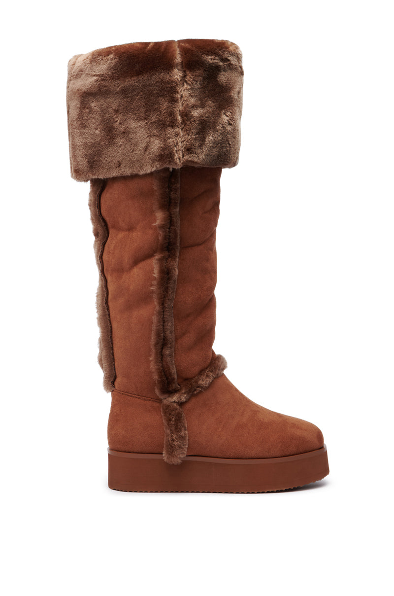 AZALEA WANG ICELANDER BROWN FUR BOOT