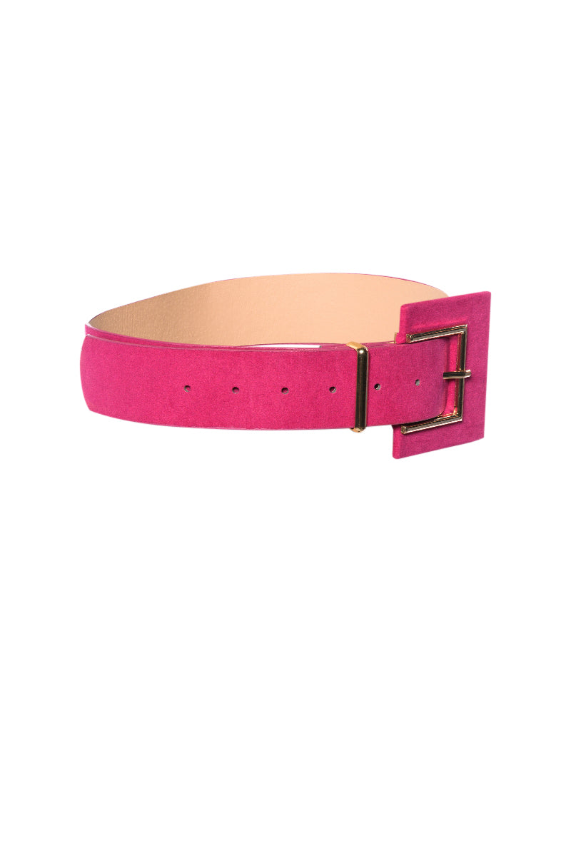 ITS A LEWK PINK SUEDE LOOK BELT