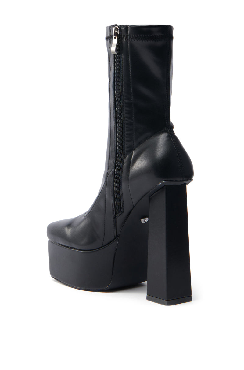 AZALEA WANG MADDER BLACK PLATFORM BOOTIE