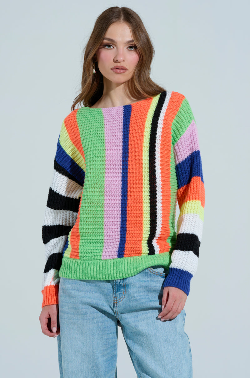 JINX MULTICOLOR STRIPED SWEATER