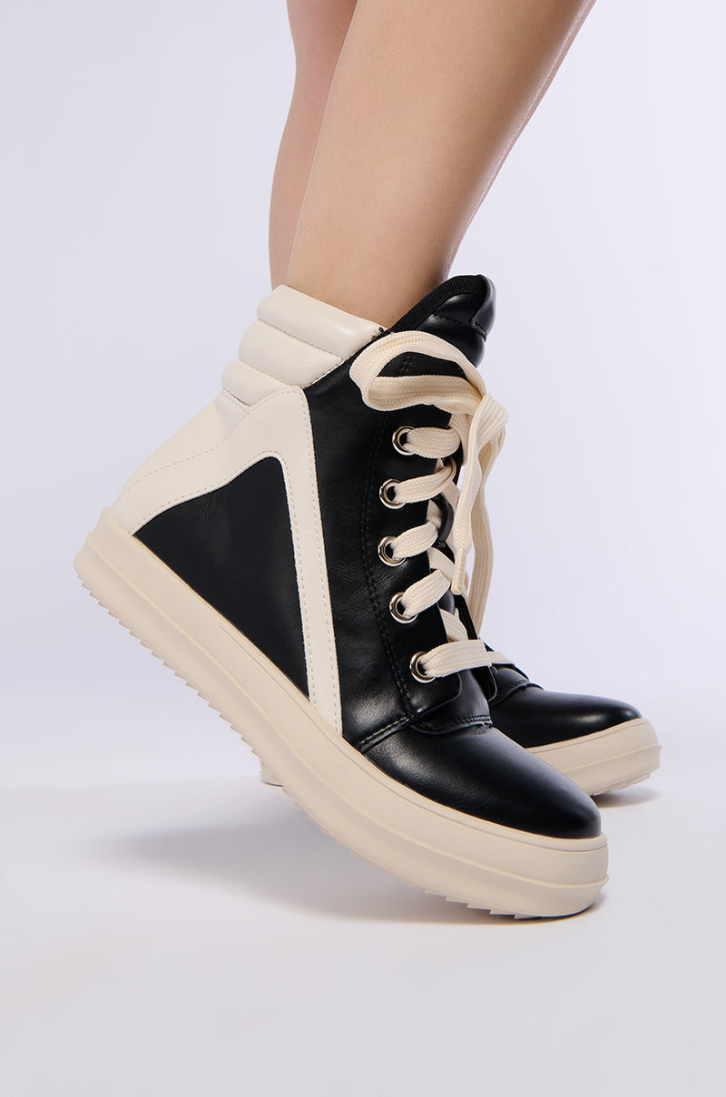 RUBY HIGH TOP SNEAKER IN BLACK