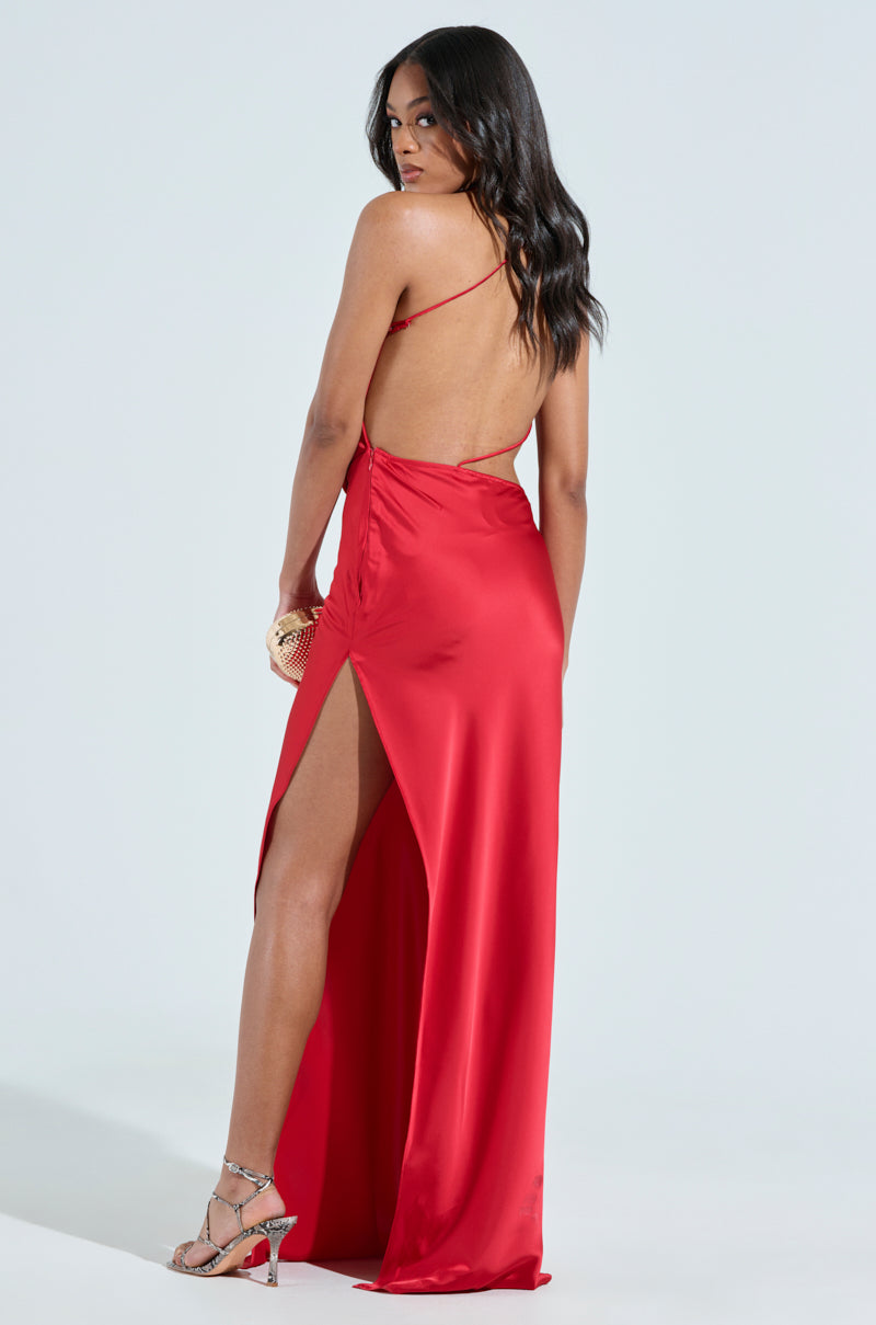 SEXY CAN I SATIN MAXI DRESS