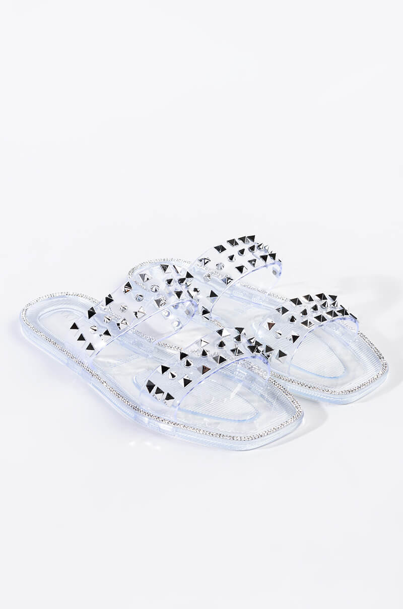 ALL DAY LONG FLAT SANDAL IN CLEAR