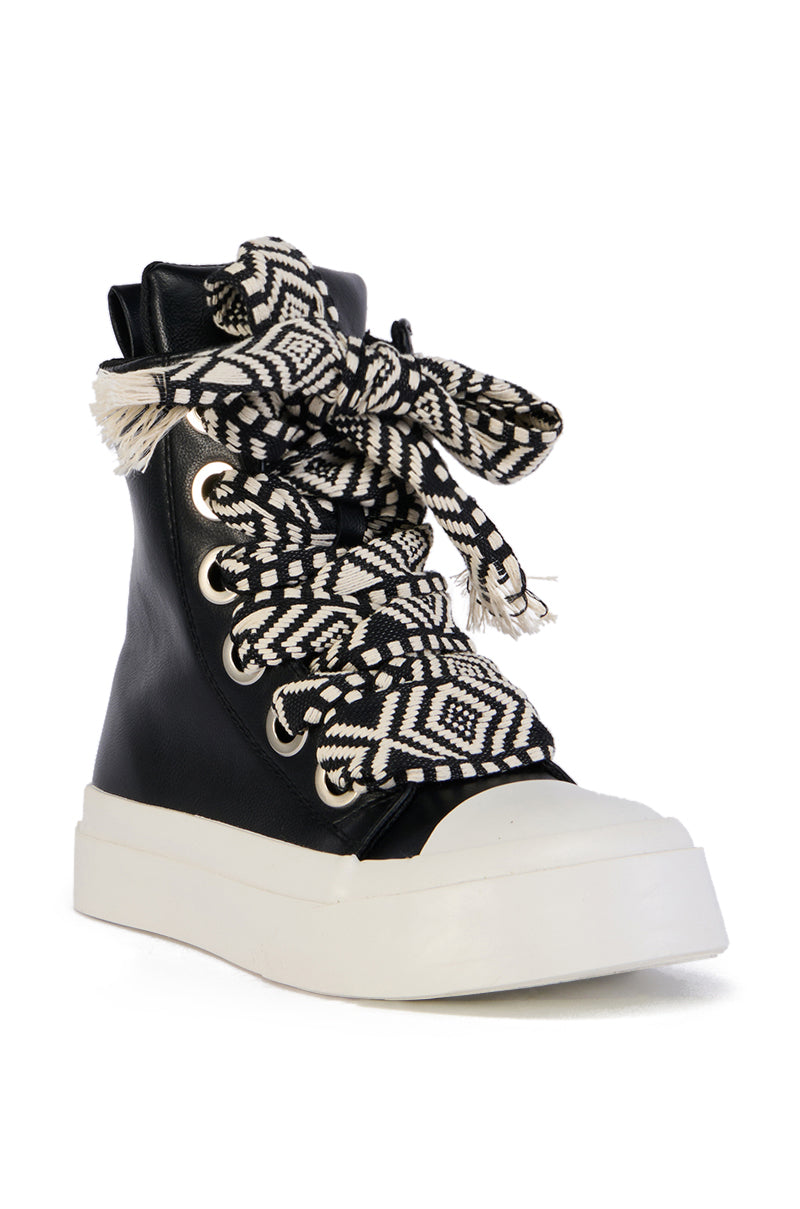 LUKKA HIGH TOP SNEAKER IN BLACK