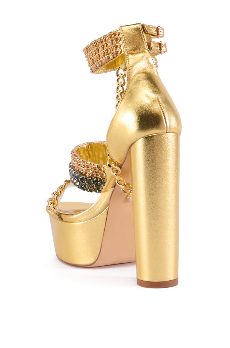 AZALEA WANG SOMARIA GOLD CHAIN SANDAL