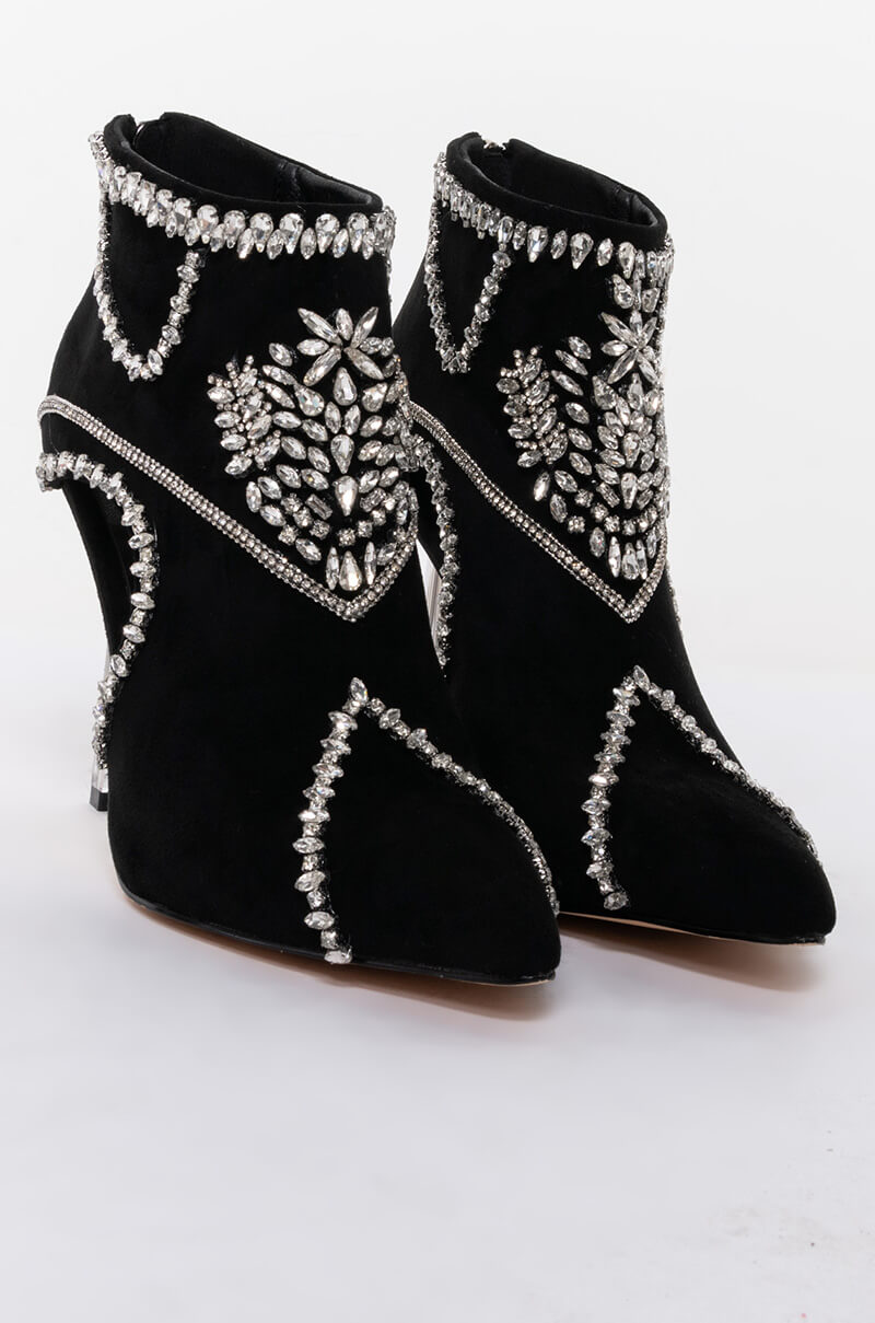 AZALEA WANG ALL YOU EVER TALK ABOUT IT STILETTO BOOTIE