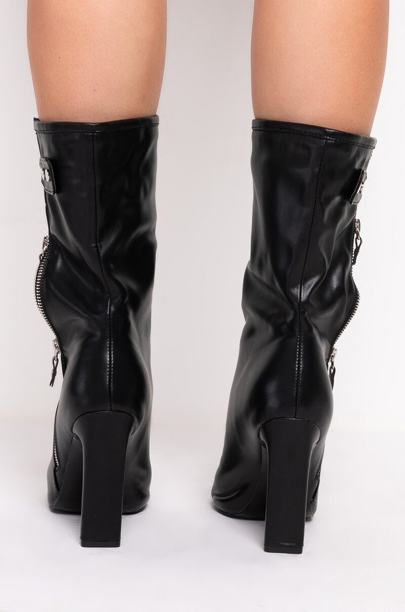 AZALEA WANG RECKLESS NIGHTS CHUNKY BOOTIE IN BLACK