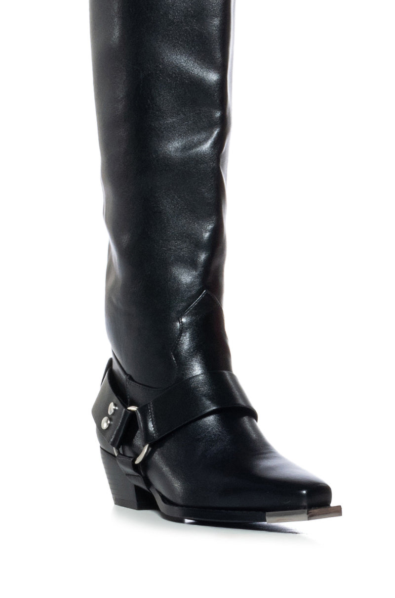 AZALEA WANG LINCOLN PARK BLACK WESTERN BOOT