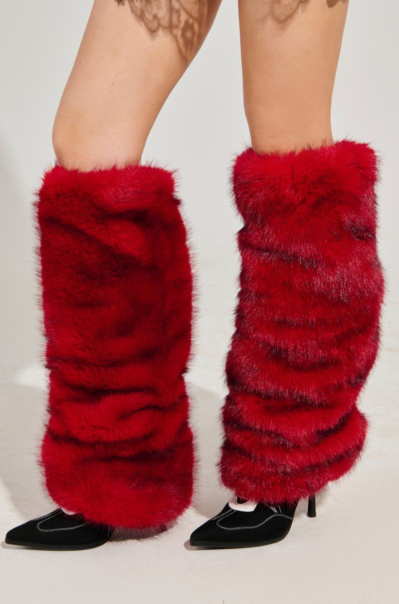 JOVI FAUX FUR THIGH WARMERS