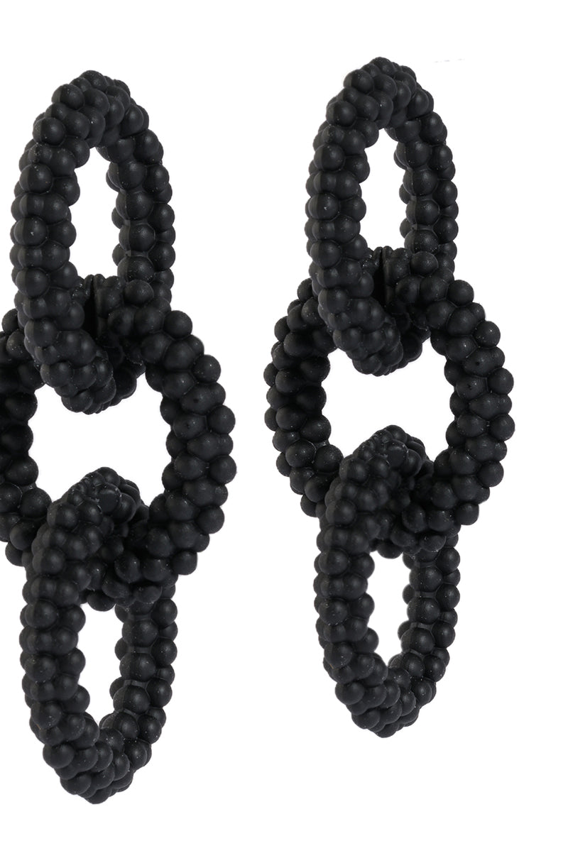 BUMPY RIDE EARRING IN BLACK