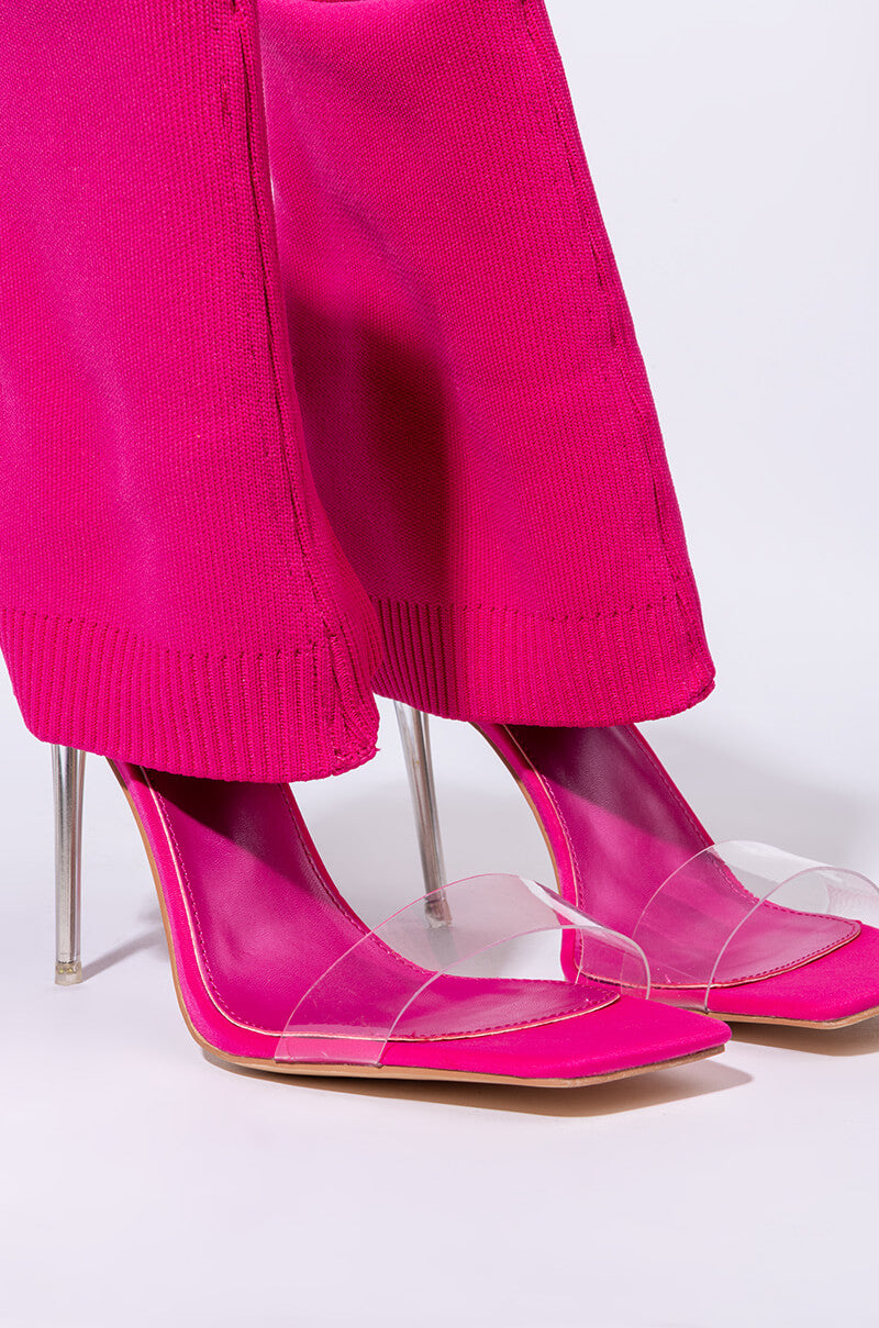 AZALEA WANG LOVE ME LIKE YOU DO STILETTO BOOTIE IN FUCHSIA