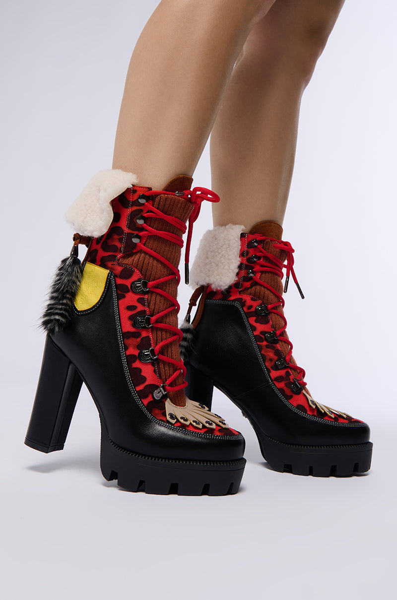 AZALEA WANG TRIGGER MULTI COLORBLOCKED BOOTIE