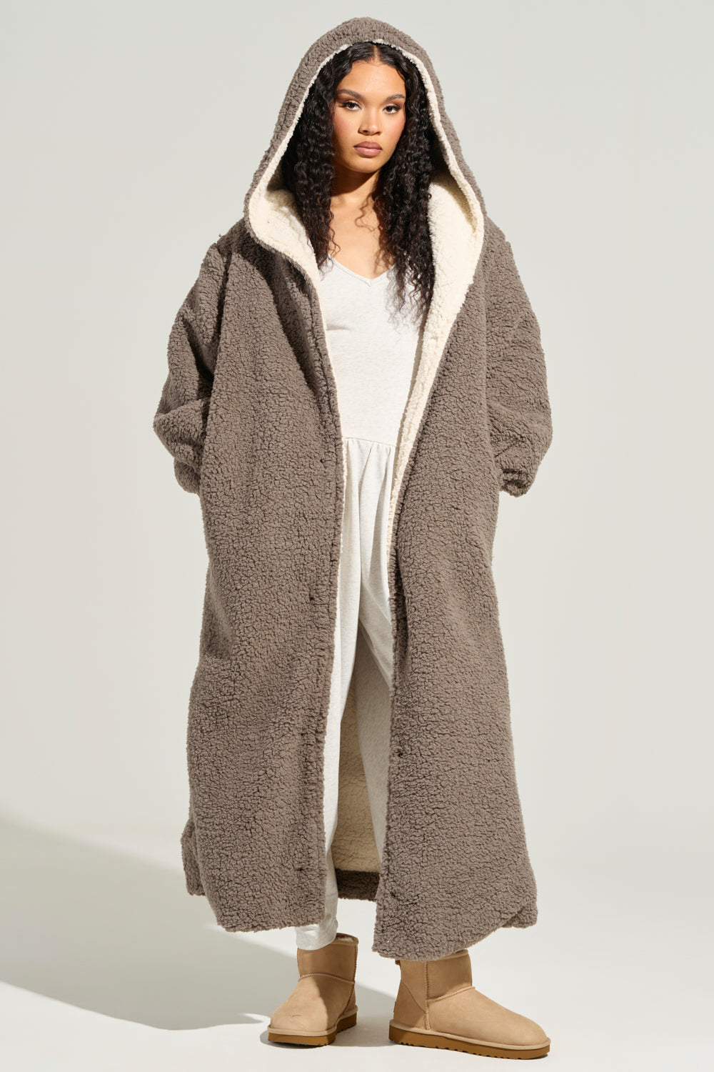 BEAR HUG REVERSIBLE FLEECE TRENCH