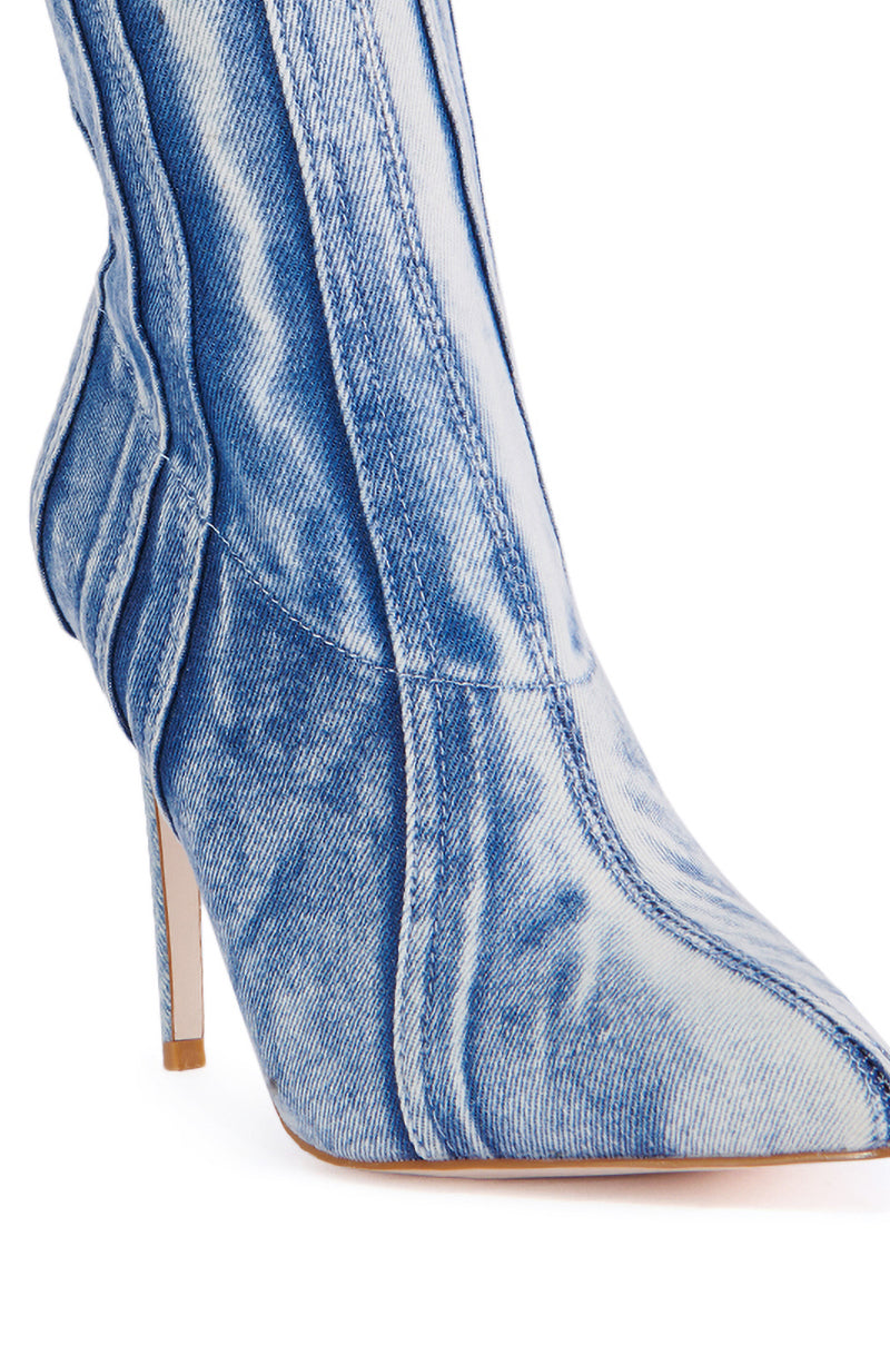 AZALEA WANG HERTA DENIM BOOTIE