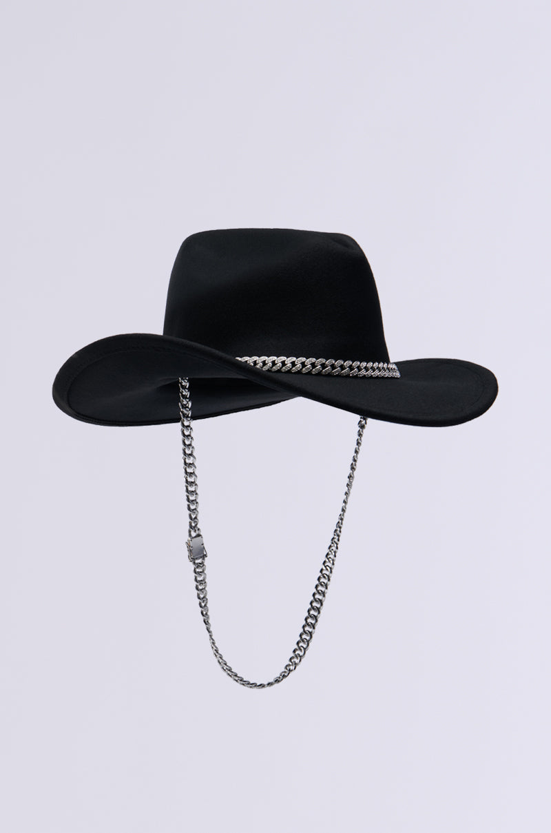 LET IT RIDE CHAIN COWBOY HAT